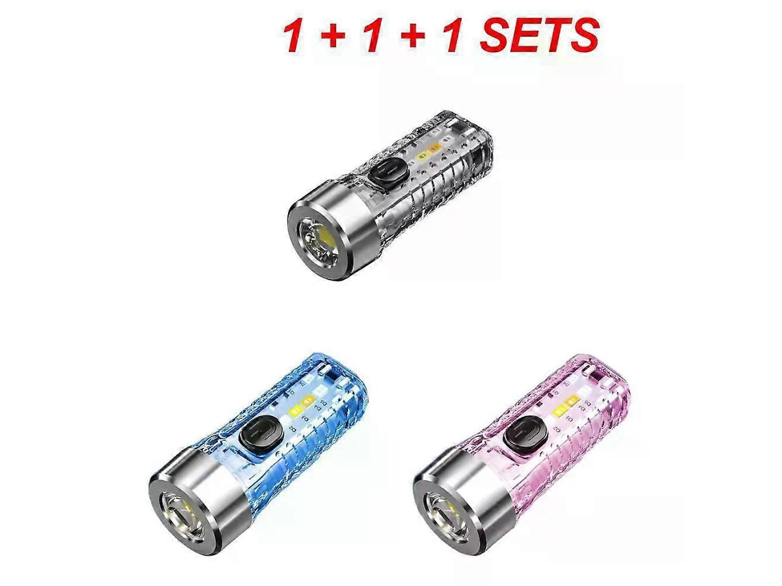 Mini Lanterna Led Recarregável Usb Portátil Multifuncional Com Luzes Laterais, Lanterna De Advertência Para Camping Olysi Shop
