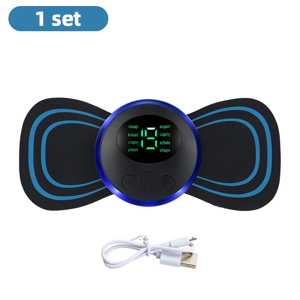 Massageador Elétrico Ems Para Pescoço, Estimulador Muscular, Instrumento De Baixa Frequência Dor Nas Costas, Cervical, Panturrilha E Articulações -