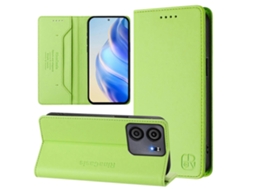 Capa De Couro Para Celular Rc01 Com Dupla Dobra Magnética E Rfid