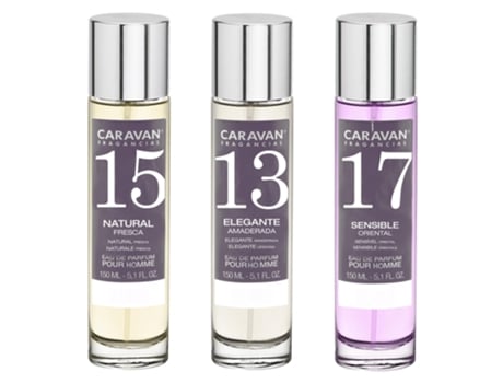 3X CARAVAN Perfume de Homem Nº17 Nº15 Nº13 150Ml