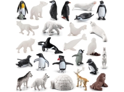 Miniaturas Genéricas de Animais do Ártico Criaturas Marinhas Realistas do Oceano Ártico Miniaturas do Ártico para CHABERLU