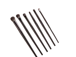 Kit de Pincéis de Maquiagem com 6 Pacotes Preto
