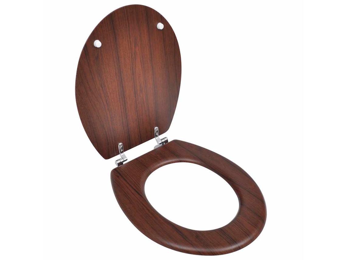 Toilet Seat, Toilet Seats Vidaxl Marrom Mdf (n/a)