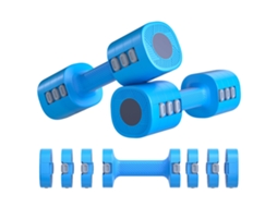 Halteres Ajustáveis 4 em 1, 1-2,5 Kg, antiderrapantes, design quadrado