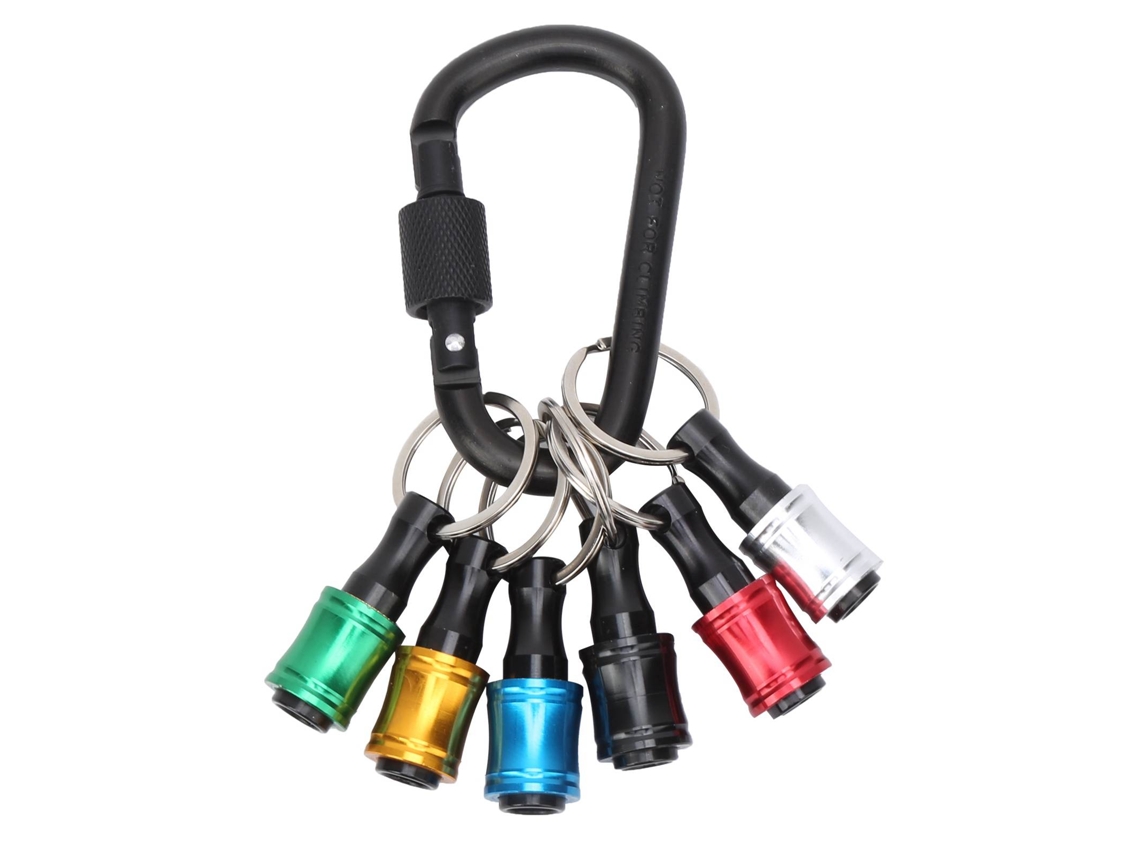 Suporte para bits de chave de fenda com cabo hexagonal, adaptador de extensão para chave de fenda em liga de alumínio, 6 peças