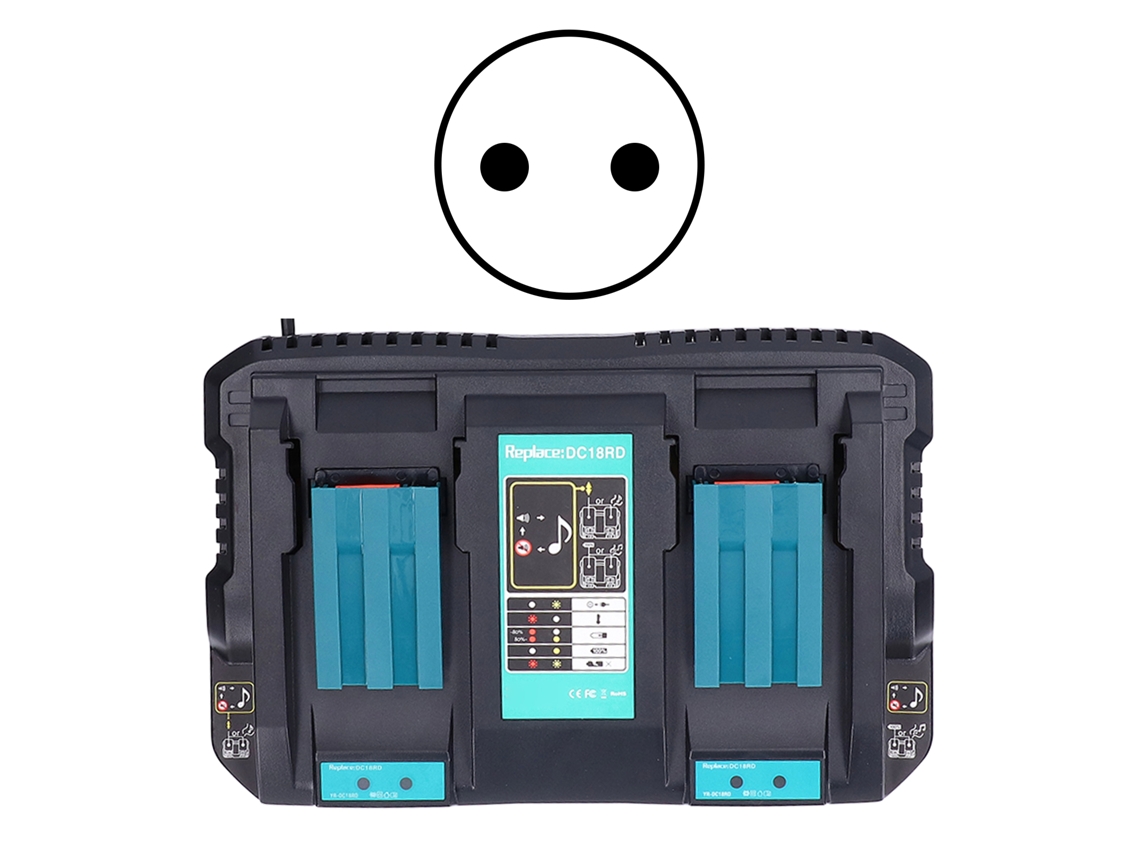 Cargador De Baterías De Litio De Doble Puerto Con Interfaz Usb, Mantenimiento Inteligente, Enchufe Ac 100‑240v Eu