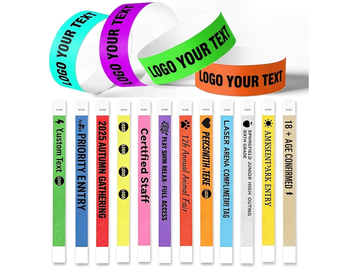 Pulseiras de papel personalizadas