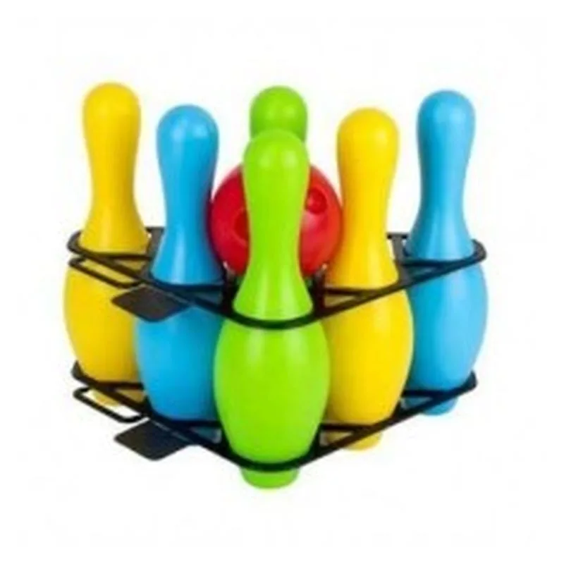 Juego De Bolos Grandes Multicolor Con Bola 82 Vicam