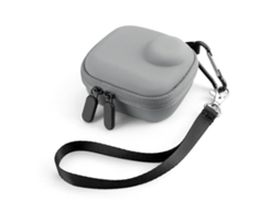 Bolsa HALINUIA para Insta360 Go Ultra Mini Portátil em Pu Textura Diamante (proteção Reforçada, Acesso Rápido, Mosquetão e Alça)