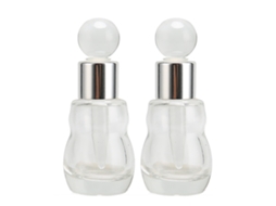 2 Peças 8ml Frascos De Perfume De Vidro Vazios Refiláveis Portáteis Com Varetas De Gota
