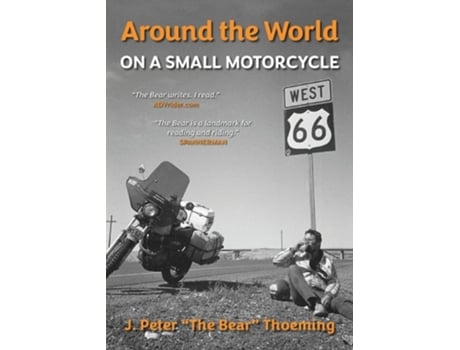Livro Around the world on a small motorcycle de J Peter Thoeming (Inglês)