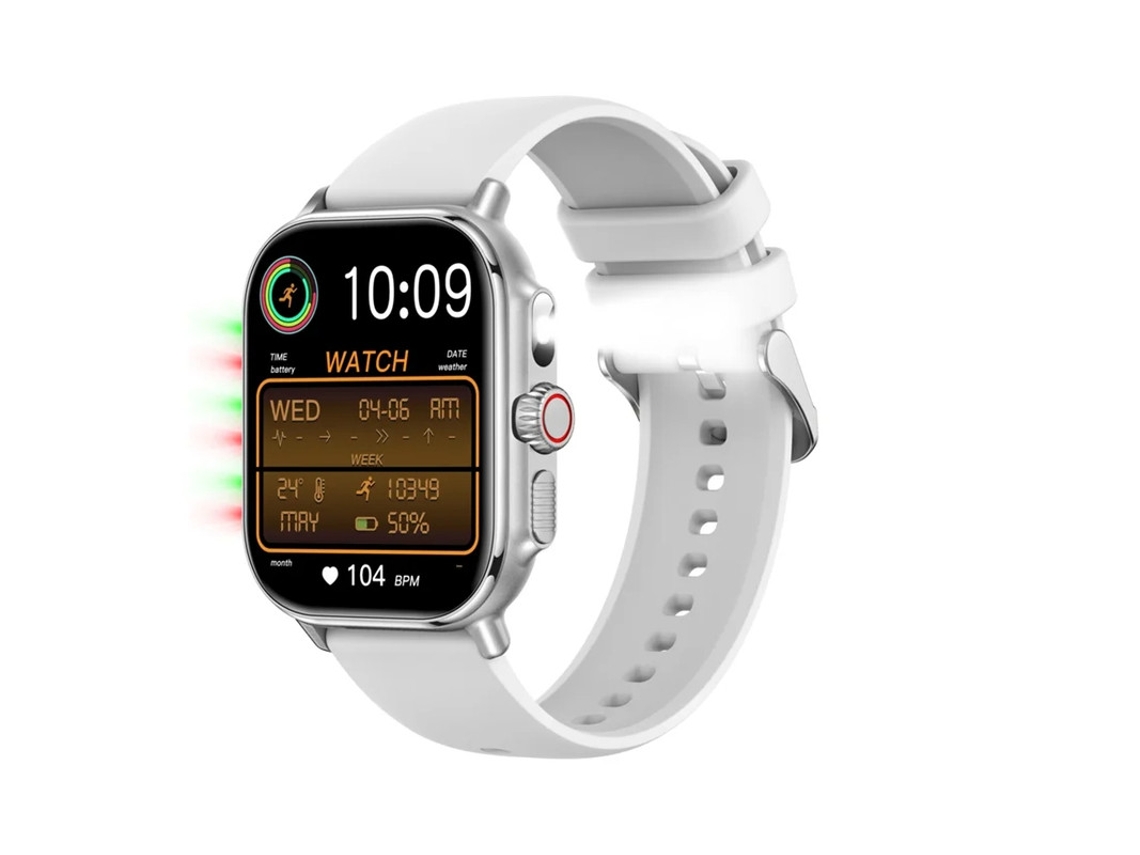 Smartwatch I120 1 95 Polegadas Bluetooth Chamada Monitoramento de Saúde Mais de 100 Modalidades Esportivas Ip76 À Prova D Água Prata Bestvite