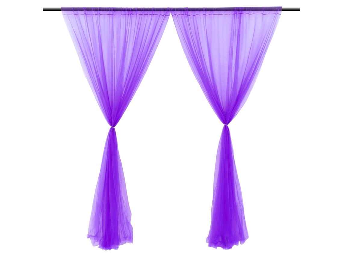 Cortina de Fundo 5x10ft Náilon Semi Transparente Quarto Sala Estar Casamento S/MARCA