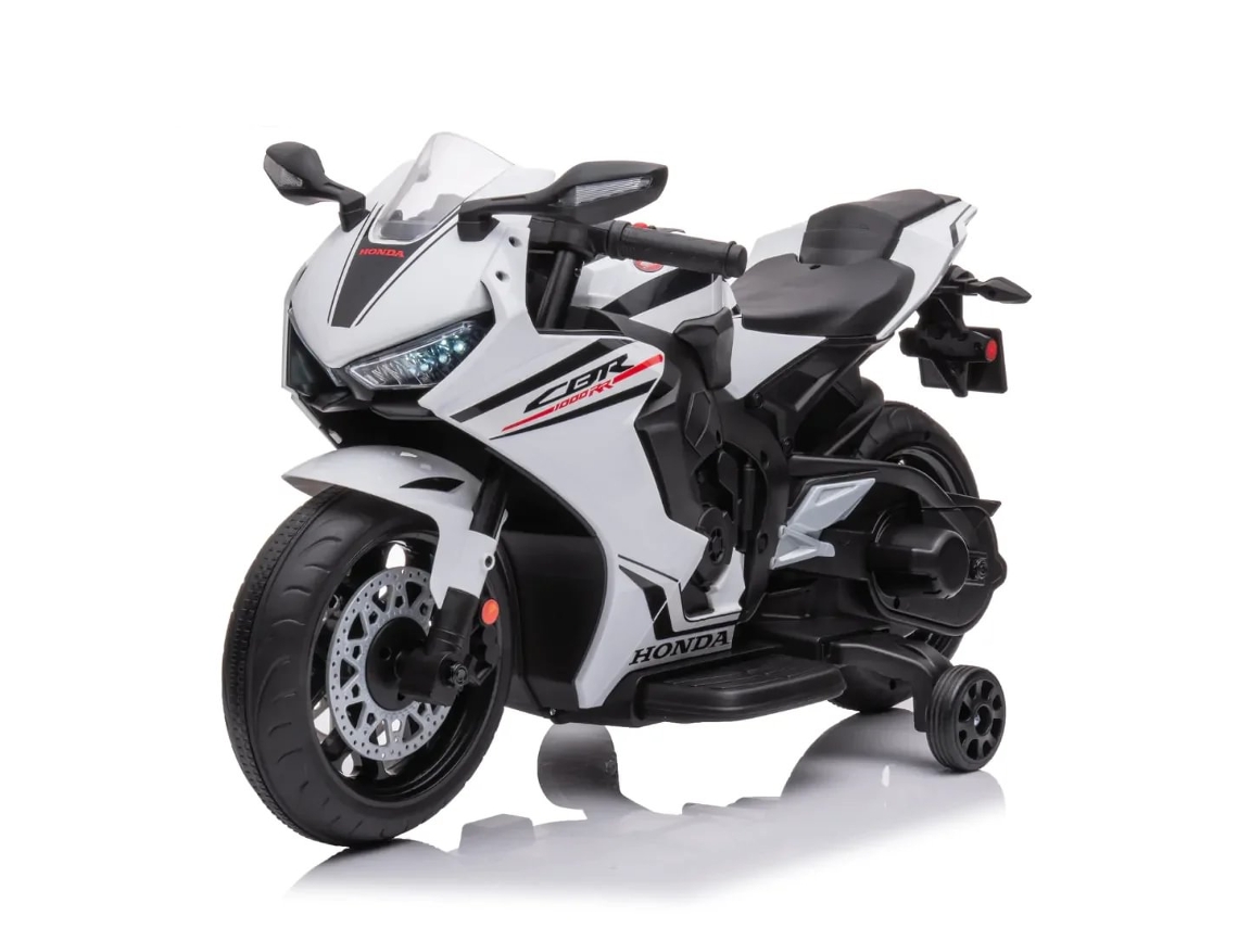 Honda Cbr 1000rr Motocicleta Elétrica Para Crianças 2 A 5 Anos – Mota Oficialmente Licenciada Com Farol Led &amp; Buzina – Branco