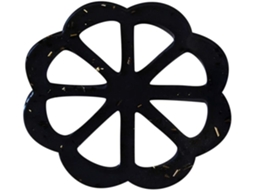 Porta-copos De Resina Preta De 10,2 Cm - Design Vazado - Formato Floral - Presentes Para Inauguração De Casa