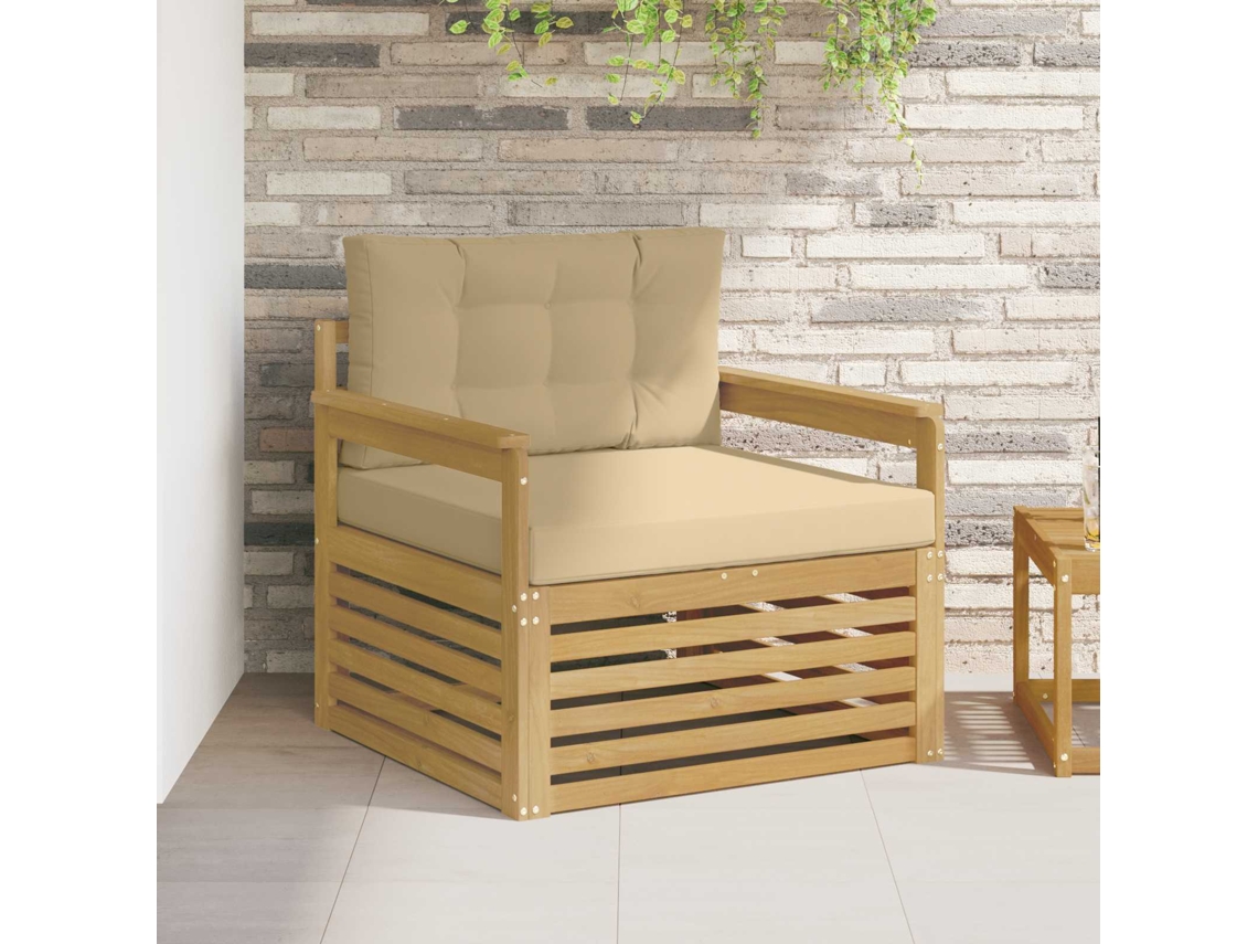 Vidaxl Sofá Exterior Poliéster Branco