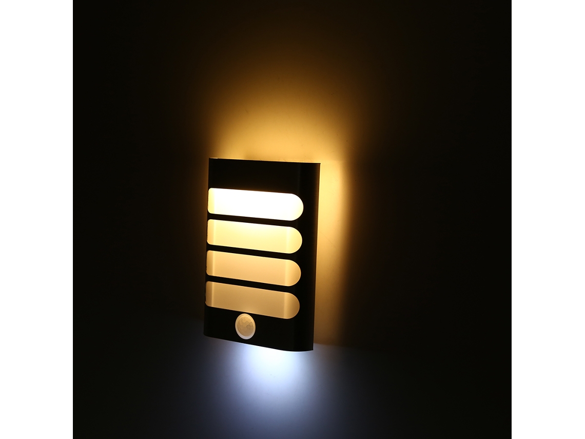 Lurelia Luminária Led De Parede Com 1w, Sensor Pir, Usb, Branco Quente, Para Exterior