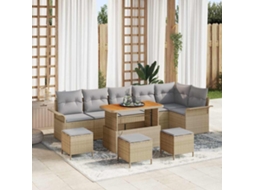 Vidaxl Conjunto De Sofá De Jardim 10 Unid. 9-número De Lugares