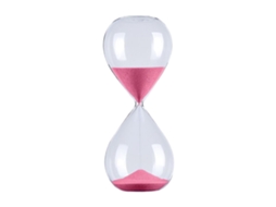 Ampulheta Redonda De Vidro Com Design Exclusivo, 5/30/ 60 Minutos, Ferramenta De Gerenciamento Tempo, Rosa, 30 Minutos