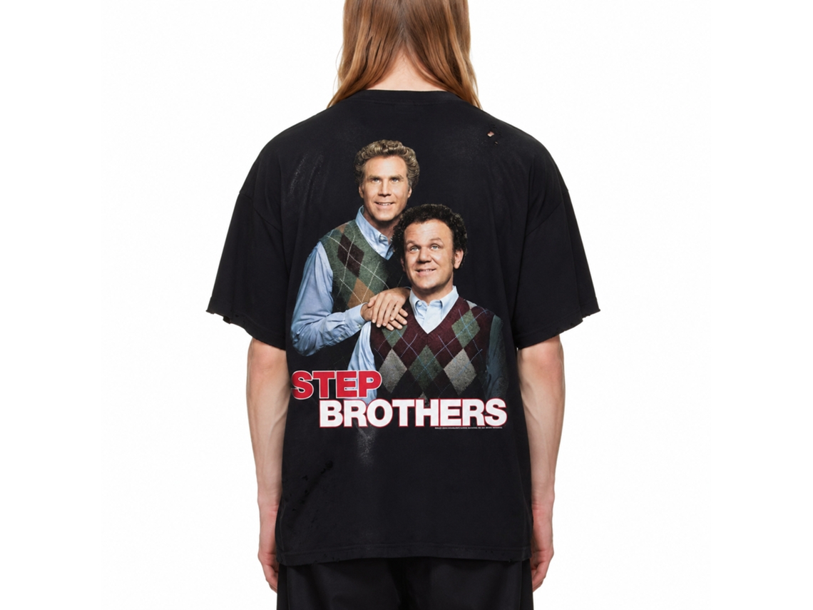 Rockinstone Step Brothers Movie Full Color Black Adult T-shirt Size:l