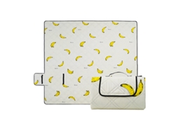 Tapete Piquenique Impermeável Exterior 200x200cm Parque Campismo Banana Panoona