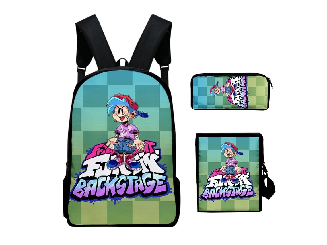Mochila De Estudante Três Peças Friday Night Funkin Aquaforge
