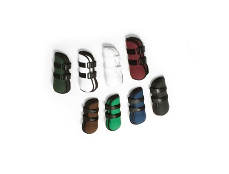 Botas de Proteção para Cavalos RACING TACK Couro (Branco)