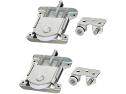 Rebe-kit Conjunto de 2 Rodízios para Porta de Guarda-Roupa Deslizante com Rodas, Amortecedor e Capacidade de Carga de 20kg Ssxjv