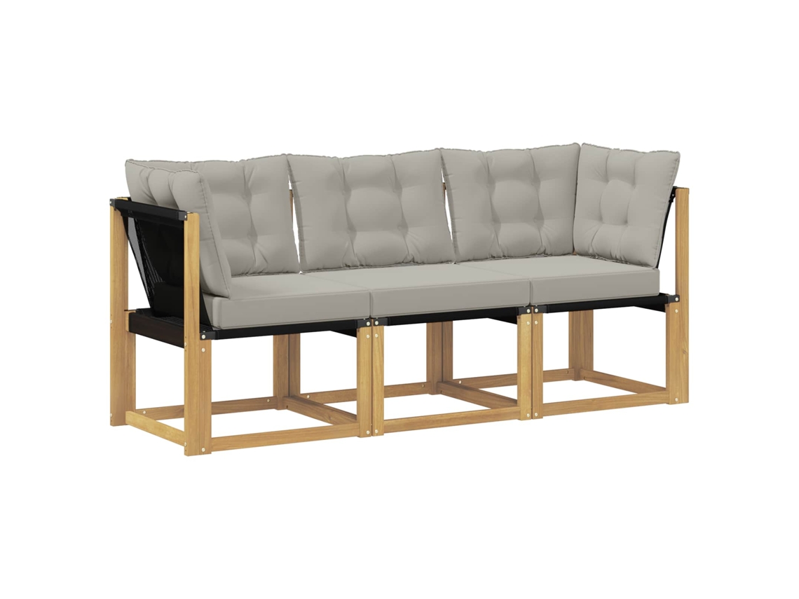 Maison Exclusive - Sofá Médio E De Canto Para Exterior Com Almofada 3 Peça Branco
