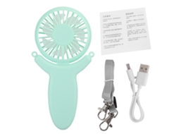 Ventilador Elétrico Pequeno Recarregável Portátil (de Mão, Recarregável) Ventilador Pequeno Verde Mini Usb De Mesa Para Dormitório E Escritório