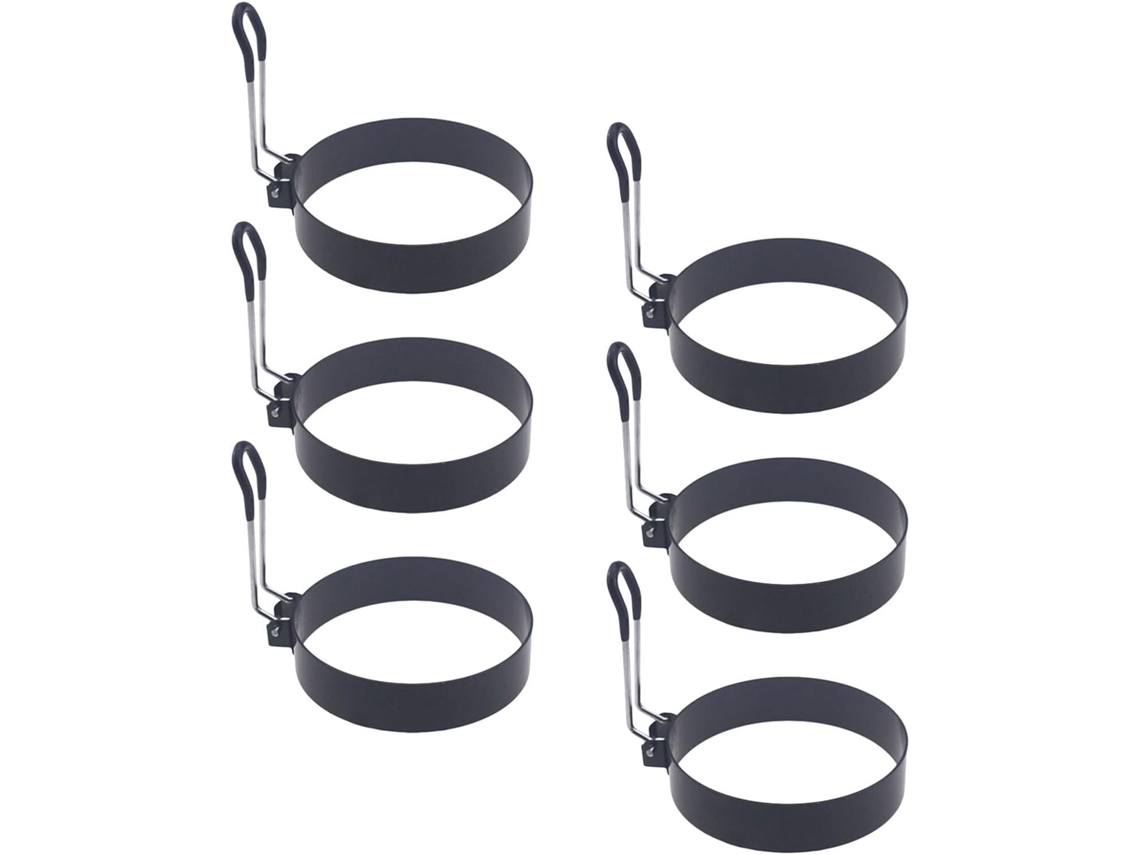 Anéis Redondos De Aço Inoxidável Para Fritar Ovos, Conjunto De 6 Peças
