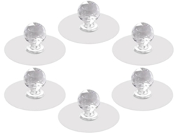 Conjunto De 6 Puxadores Adesivos, Design Prático E Leve, Em Acrílico E Pet, Sem Necessidade De Furar, Para Decoração De