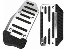 Kit 2 Capas Pedais Carro Alumínio Anti-deslizante Acelerador Freio