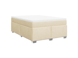Box Spring Bed, Box Spring Beds Vidaxl Creme Tecido (140 X 190 Cm)