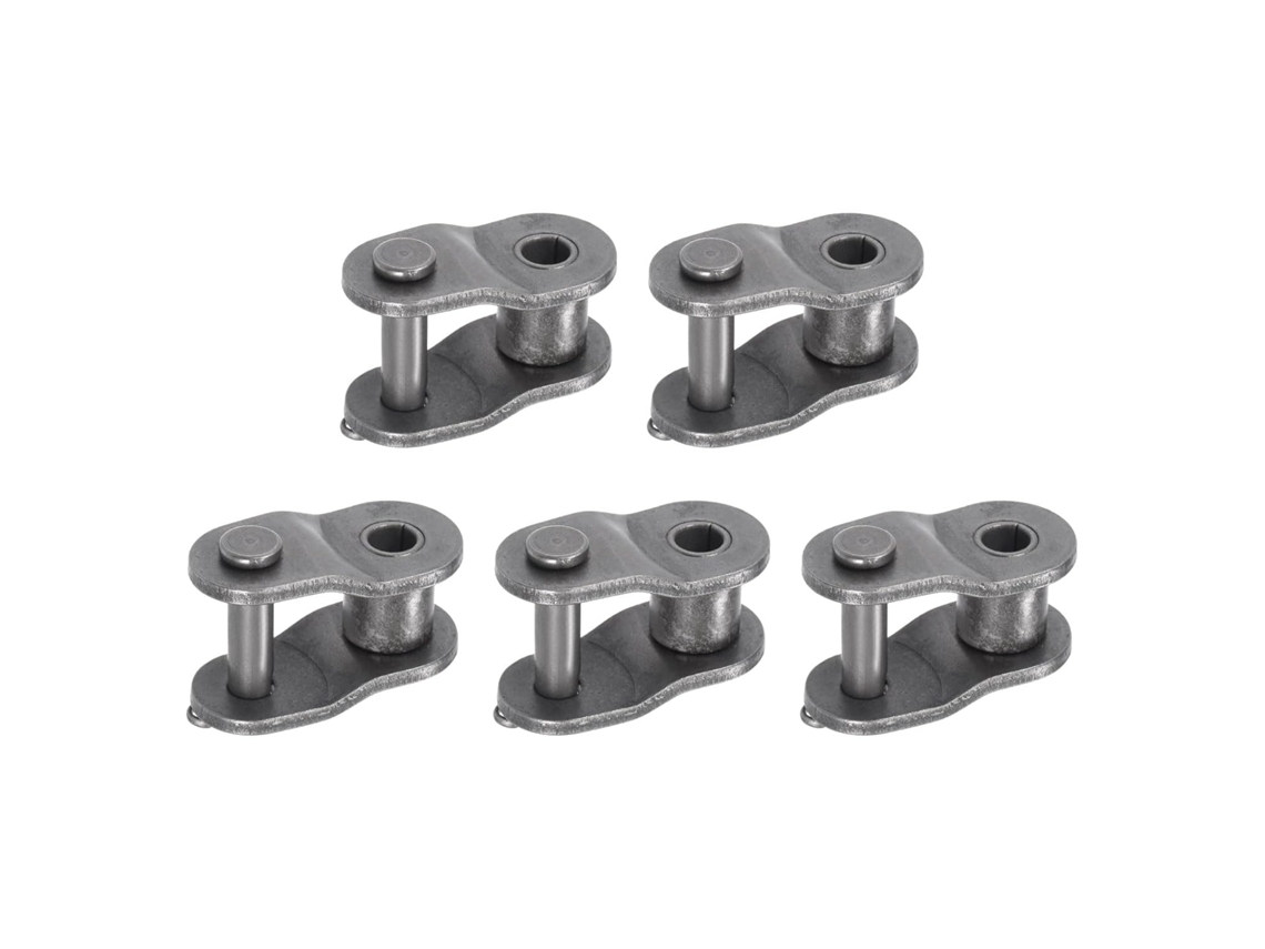 Conjunto de 5 Peças Roletes Meio Elo Deslocados para Corrente Nº 100, Passo 1 1/4", Conectores CHABERLU