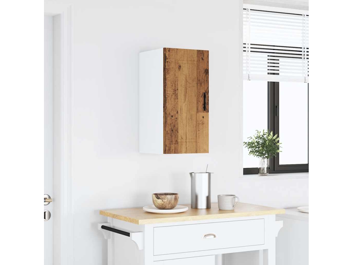 Vidaxl Armário Parede Cozinha porto Madeira Antiga Madeira Projetada