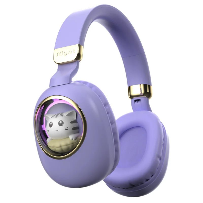 (roxo) Fones De Ouvido Bluetooth Sem Fio Com Bateria De Longa Duração