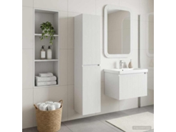 Vidaxl Gabinete De Banheiro Suspenso Branco 33 X 34,5 X 160 Cm