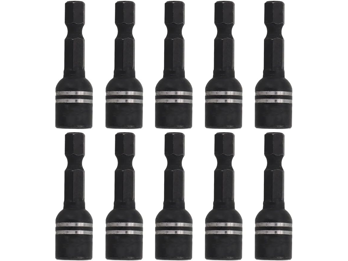 Conjunto De 10 Brocas Aço Para 8 Mm, Haste 1/4 Comprimento 42
