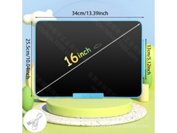 Mesa Digitalizadora Lcd com Tela Colorida para Desenho Infantil.modelo Recarregável com Tela Azul de 16 Polegadas CHENNNLS