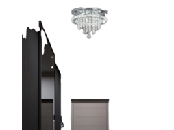Lã¢mpada De Teto Led 30cm Cromada 29w 2 Luzes Dimerizã¡vel Remoto Oem