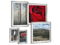 Conjunto De Pinturas Formas Abstratas De Plantas Em Tons Pastel Moldura Preta Imagens Para Um Quarto Infantil Espelharte (conjunto De 5 Imagens)