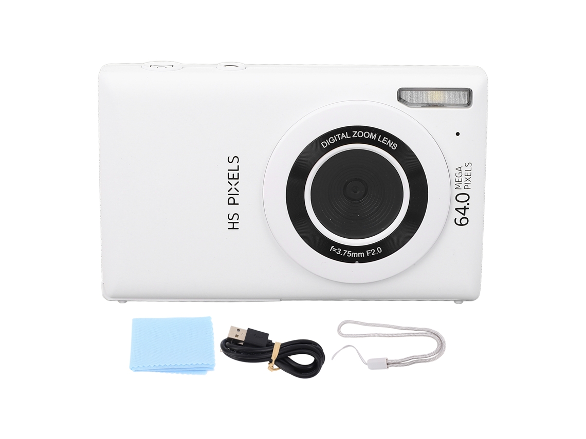 Câmara Digital 4k 64mp Com Zoom Digital 18x, Tela Ips 2.4", Modo Beleza E Filtros Para Viagens