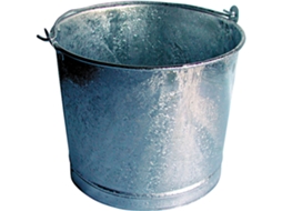 Cubo recto galvanizado - 38 cm