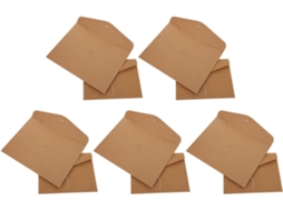 Pacote Com 10 Unidades De Pastas Organizadoras Nos Formatos A4 E A5, Em Papel Kraft Amarelo, Fechamento Por