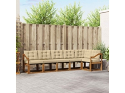 Vidaxl Conjunto De Sofás Para Exterior 6 Unid. Natural E Bege