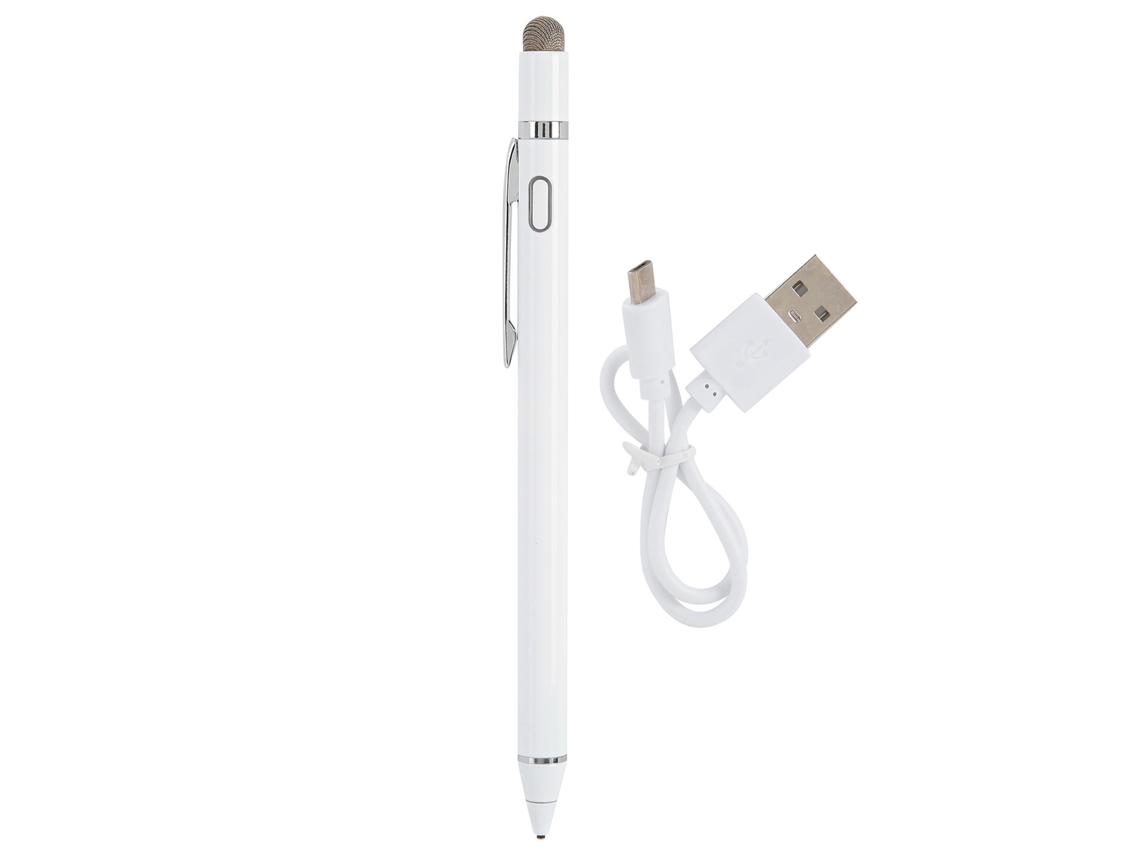 Lápis óptico capacitivo universal para smartphones e tablets iOS/Android, branco S/MARCA