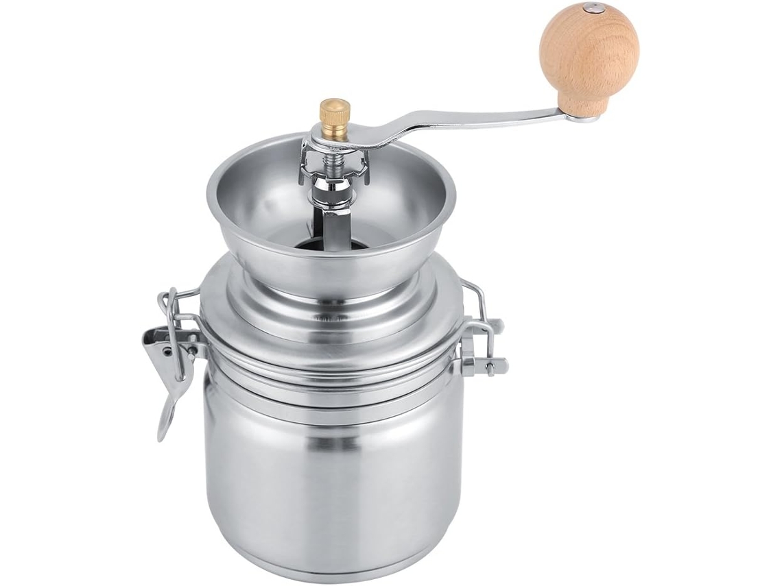 Moedor De Café Manual Aço Inoxidável, Manivela, Para Espresso, Prensa Francesa E Café Coado, Uso Em Casa E Viagens
