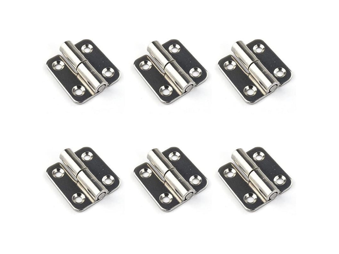 Bisagras desmontáveis de aço inoxidável 304, de bandeira esquerda, tamanho 37x33x2mm, pack de 6 com parafusos S/MARCA
