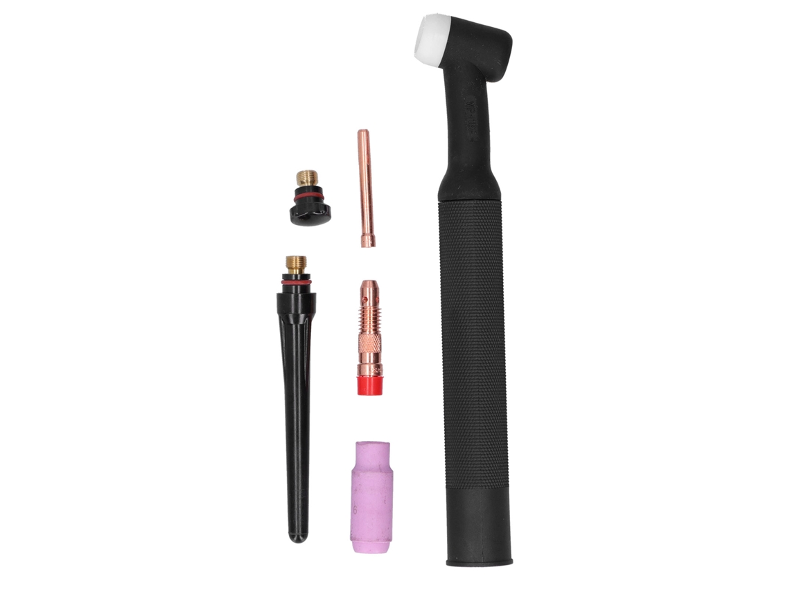 Cabeça de tocha durável e confiável para soldagem TIG, com ajuste prático e manutenção simples.